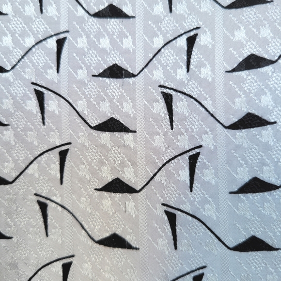 Due Per Due White Silk Blouse Collared Flowy Long Sleeve Double Cuffed Size 12 - Picture 11 of 17